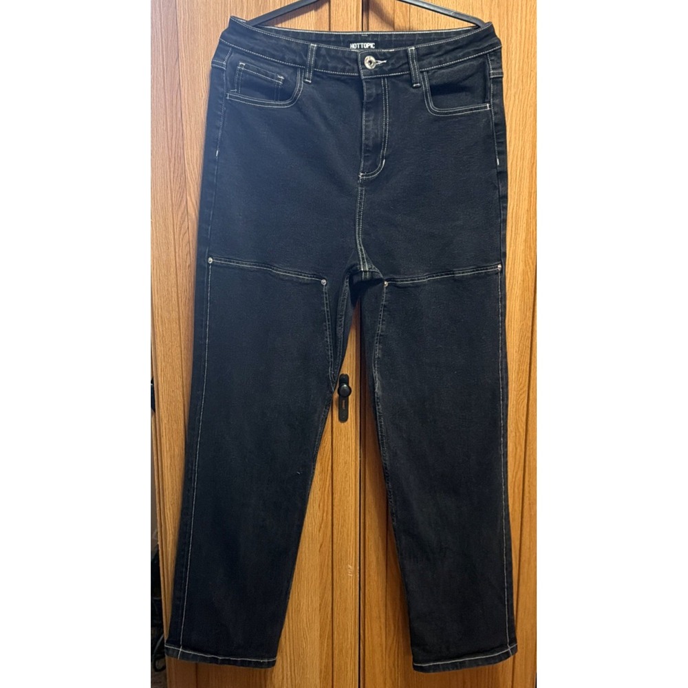Hot Topic Jeans - Men's 32W x 32L Black Double Contrast Stitch Jeans